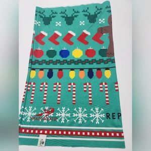 Headsweats Teal Holiday Knit Scarf Wrap